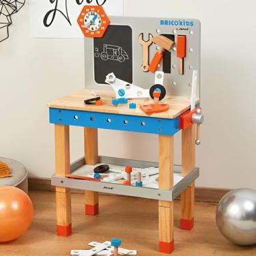 Imagem de Brinquedo Bancada de Ferramentas Magnéticas Conjunto Pedagógico em Mad