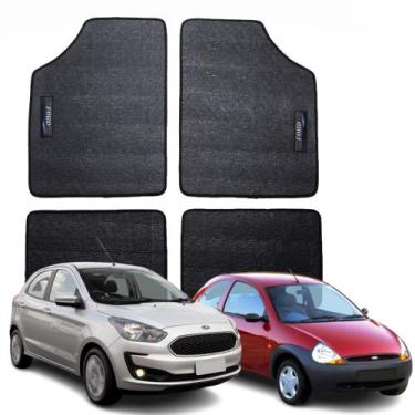 Imagem de Tapete Automotivo Sem Odor Adaptável tiras autocolantes Ford Ka Sedan 
