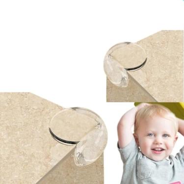 Imagem de Kit 8 unidades Protetor Quina Redondo Canto mesa móvies Cantoneira Silicone Proteção Bebê crianças idosos