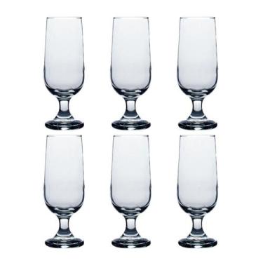 Imagem de 6UNI Taça de Vidro 300ML Chopp Cerveja Drinks Chic Elegante - NADIR FI