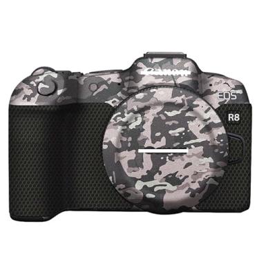 Imagem de ZZQ&CCF Capa de Câmera Canon EOS R8 Full-Frame Mirrorless - Proteção Antiarranhões e Decoração Elegante - Camuflagem Preta - Protege a Câmera