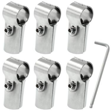 Imagem de PHITUODA Braçadeiras T para tubos de conduíte, braçadeira de cerca para painel de canil para estruturas de painel de tubos de 25 mm (pacote com 6)