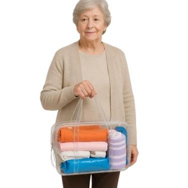 Imagem de Sacola Bolsa Transparente Plástica Grosso Visível Tamanho P - Atual