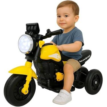 Imagem de Mini Moto Esportiva Elétrica Infantil, Amarela Daily, Motor 380W Brinquedo Crianças Triciclo