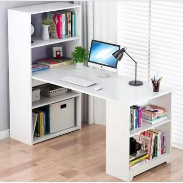 Imagem de Mesa Escrivaninha Para Escritório Antonio 100% Mdf (pc)