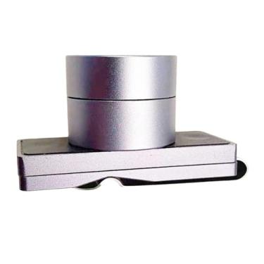 Imagem de menolana Portador de giz de bilhar, portador de giz de sinuca, armazenamento de alumínio de alumínio de alumínio Billiards portáteis Acessórios Profissional, Cinza Claro