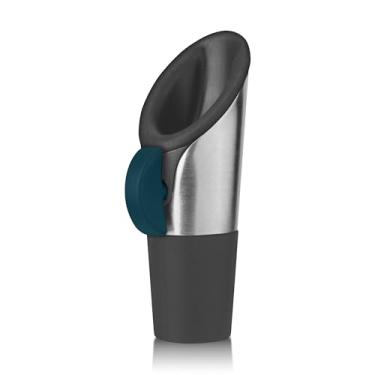 Imagem de Innovine Despejador e rolha de vinho, estrutura de aço inoxidável sem gotejamento e silicone, perfeita para vinhos brancos e tintos, acessórios de bar doméstico, itens essenciais de cozinha, conjunto