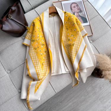 Imagem de Capa Poncho de Caxemira Feminina - Cardigan de Malha com Frente Aberta