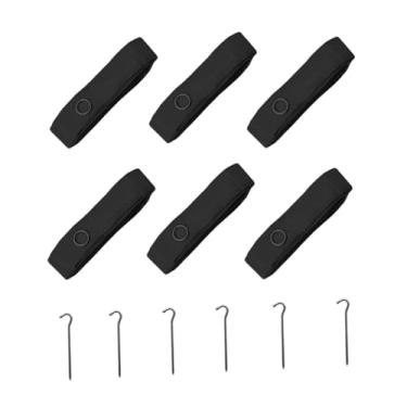 Imagem de Aymzbd 6x linhas de vôlei de praia, campo limítrofe linhas de limite portáteis Acessórios Linhas de marcadores para atividades ao ar livre, Preto