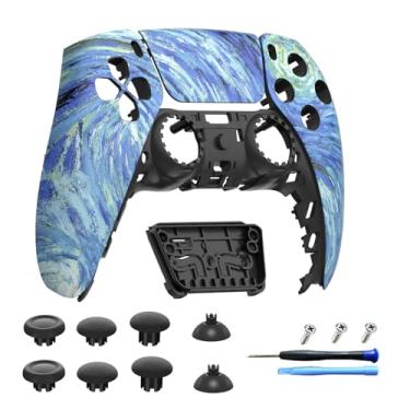 Imagem de CHARM FOCUS Custom Front Shell Compatible with PS5 Controller BDM-010 020 030 040 050 – DIY Faceplate Cover with Touchpad & Analog Joystick Replacement Kit, Starry Night