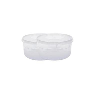 Imagem de Kit c/ 2 Pote Hermético Redondo Porta Tudo Dup 10L, Transparente