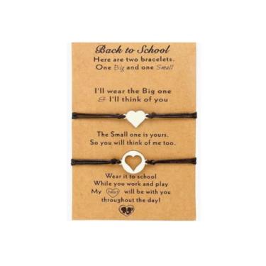 Imagem de Pulseira de presente de volta às aulas Mãe e Filha Infinito Coração Borboleta Matcing Wish Conjunto para Mommy and Me Primeiro Dia de Escola Presentes