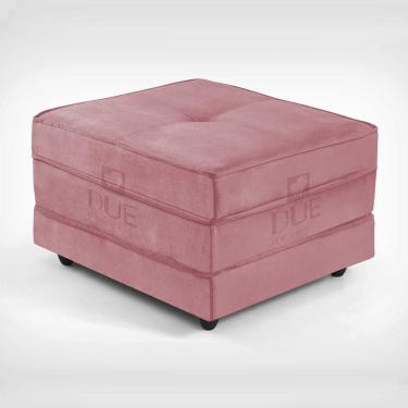 Imagem de Puff Dobrável Slim - Vira Cama Cor Suede Rosê