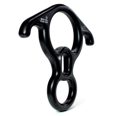 Imagem de Freio Oito Usclimb Alumínio Com Orelha 40kn Uiaa Big Preto Fosco