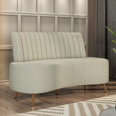 Imagem de Sofá Living Decorativo 2 Lugares 1,60M Katara Bege Bouclê G33 - Gran Belo