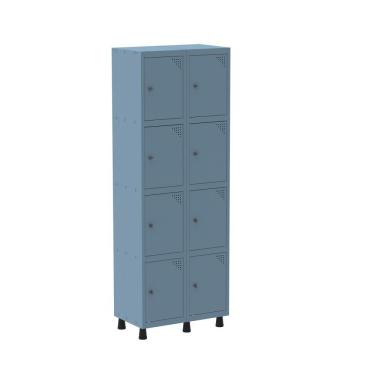 Imagem de Armário Roupeiro 8 Portas Aço Grp 502-8 Azul Dali