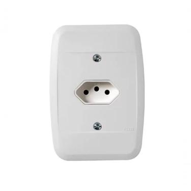 Imagem de Tomada Embutir Simples 2p+t 20a Branca 40137 - Pezzi