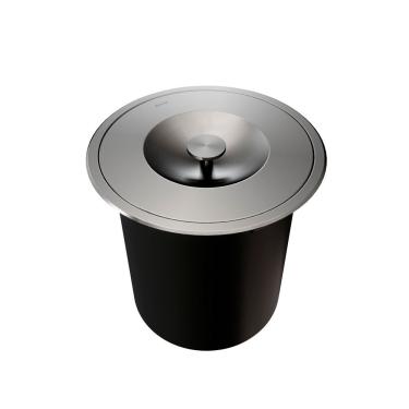 Imagem de Lixeira Docol De Embutir 6l Redonda Aço Inox Escovado