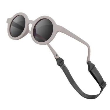 Imagem de VideMundi Óculos de sol para bebês com alça polarizada flexível UV400 para bebês meninos meninas de 0 a 36 meses, Café com Leite, Baby