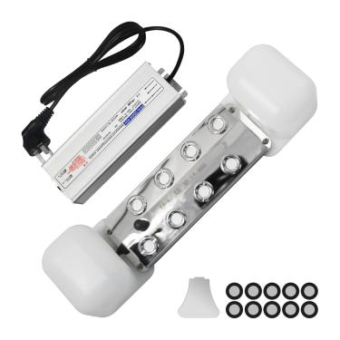 Imagem de Yimistnnts Máquina De Névoa Ultrassônica Com 8 Cabeças, Nebulizador 6000 Ml/H, Atomizador 200 W, À Prova D'Água Ip67, Flutuador Para Jardim, Jardim Pedras, Decoração Halloween (8 Cabeças)