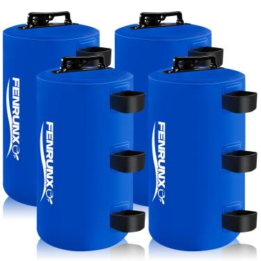 Imagem de FENRUNXU Bolsa De Peso Para Barraca Gazebo Com 4 Pernas, 88 Libras, Garagem, Toldo Retrátil, Barraca, Gazebo, Azul