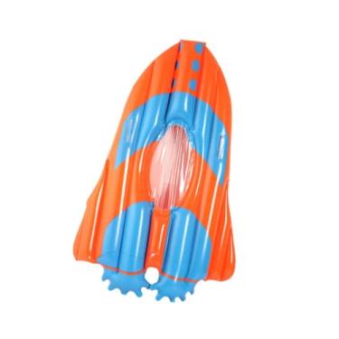 Imagem de YIJU Placas de flutuação da piscina, prancha inflável de avião, janela de visualização transparente para crianças, Party Body Board Board