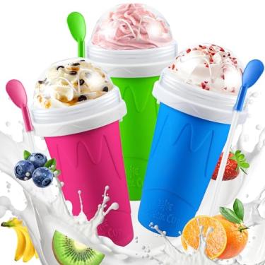 Imagem de ZUGM Pacote Com 3 Copos Mágicos Para Raspadinha, Copo Fazer Raspadinha Congelada, Portáteis Smoothies, Sucos, Milk-Shakes, Sorvetes, Reutilizáveis Família E Amigos