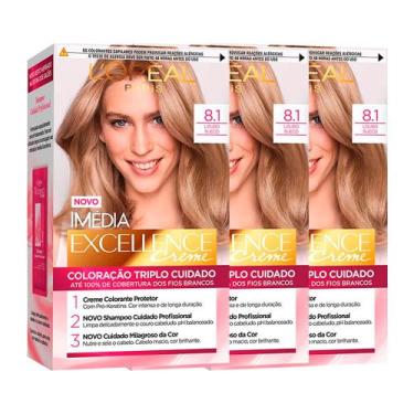 Imagem de LOréal Paris Coloração Imédia Excellence Kit - 8.1 Louro Sueco, Kit