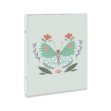 Imagem de Álbum de fotos Ical, encadernação tradicional, para 160 fotos 10x15cm - envelope plástico branco - linha Temas - modelo verde-claro - borboleta - 129