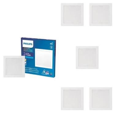 Imagem de 6 Luminárias Plafon Led 24w Philips 3000k 2000lm Bivolt