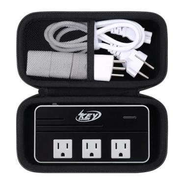 Imagem de khanka Estojo Rígido De Substituição Para Key Power 230 Watts, Conversor Voltagem 220 V 110 V/Adaptador Viagem Universal Bestek, Somente (Preto)