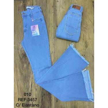 Imagem de Calça flare jeans feminina clara - 23 GRAUS 