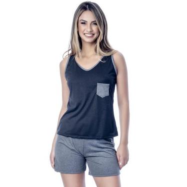 Imagem de Pijama Short Doll Pijaminha Regata Pijama Verão Feminino - Sou Gata e 