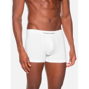 Imagem de Cueca Calvin Klein Trunk Modern Logo Seamless Rib Branca, XL/GG