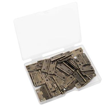 Imagem de Adyoney 60 mini dobradiças de bronze de 24 mm x 19 mm, dobradiça de canto arredondado de ferro de 2,5 cm, dobradiça de armário de 2,5 cm para caixa de joias, móveis de armário de gaveta