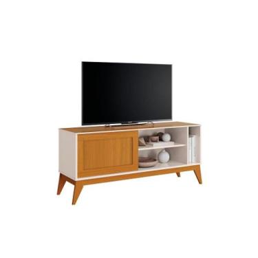 Imagem de Rack AB Estilo Retrô 1.36m Para TV Até 50'' Polegadas Cor Off White / 