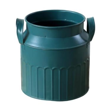 Imagem de Wswqop Vaso de flores decorativo, balde de flores secas, vaso de plantas portátil, de ferro para shopping, quarto, escritório, fazenda, hotel