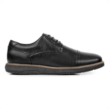 Imagem de Sapato de Couro Ferracini Masculino Wembley Preto/preto 4171-708h 44