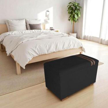 Imagem de Recamier Puff Baú Organizador no Boucle com Cinto Caramelo - SRJ MÓVEI