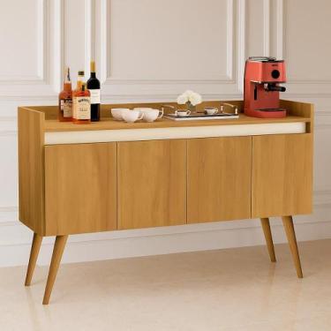 Imagem de Aparador Buffet 4 Portas Lux wood Prime Pés Palito cores - Comprar Mov