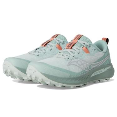 Imagem de Saucony Tênis feminino Peregrine 15, névoa/aloe, 40