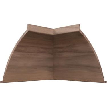 Imagem de 3 11/40.6 cm P x 4 3/40.6 cm A WM291 Americraft Solid Hardwood Stain Grade MiterLink Crown Molding Inside Corner, Walnut (Matches Moulding MLDW01X05WM291WA)