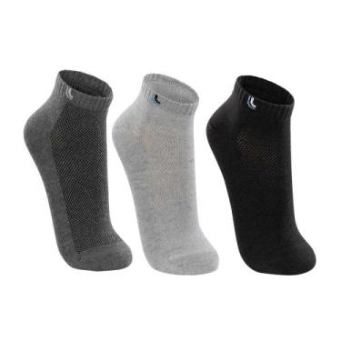 Imagem de Kit 3 Pares de Meias Lupo Sport 3225-089 Chumbo/Cinza/Preto, Chumbo, C