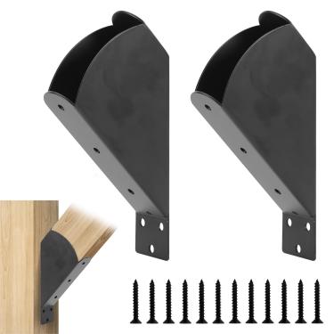 Imagem de Rasugarlary Suportes de pérgola, 4 peças, suporte de ângulo de 45 graus, suporte de conector resistente para 5 x 10 cm (real: 4 x 8 cm) poste de madeira e viga de pérgola kit DIY