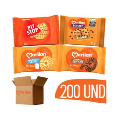 Imagem de Biscoito Sache Amanteigados Pit Stop Cookie Marilan - 200 un