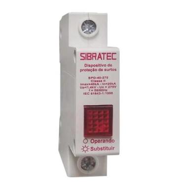 Imagem de Protetor de surto dps 40ka 275v 1 polo sibratec