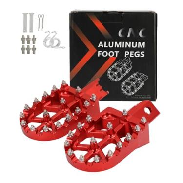 Imagem de Pegadores de pé universais para apoio de pé descansos de pé de alumínio CNC para HONDA CRF70 XR70 CRF110 XR110 XR50 CRF50 Pit bike e a maioria das motocicletas chinesas Stomp Demon X WPB Orion M2R Red