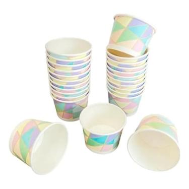 Imagem de Pote de Papel Biodegradável com Tampa 240ml para Alimentos e Sobremesas com Estampa - Colorido (50)