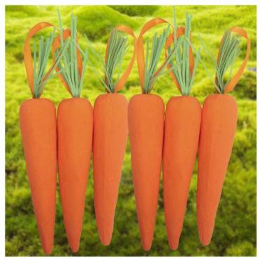 Imagem de Enfeite Decorativo Páscoa 9 Cenouras Pendentes Isopor 14cm - Gici Deco