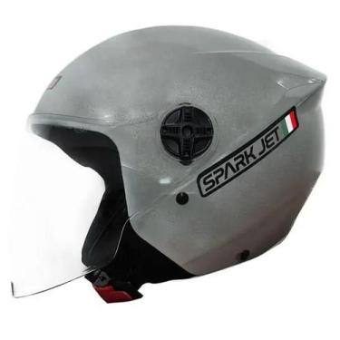 Imagem de Capacete Aberto EBF Spark Jet Solid Com viseira, Chumbo, 58